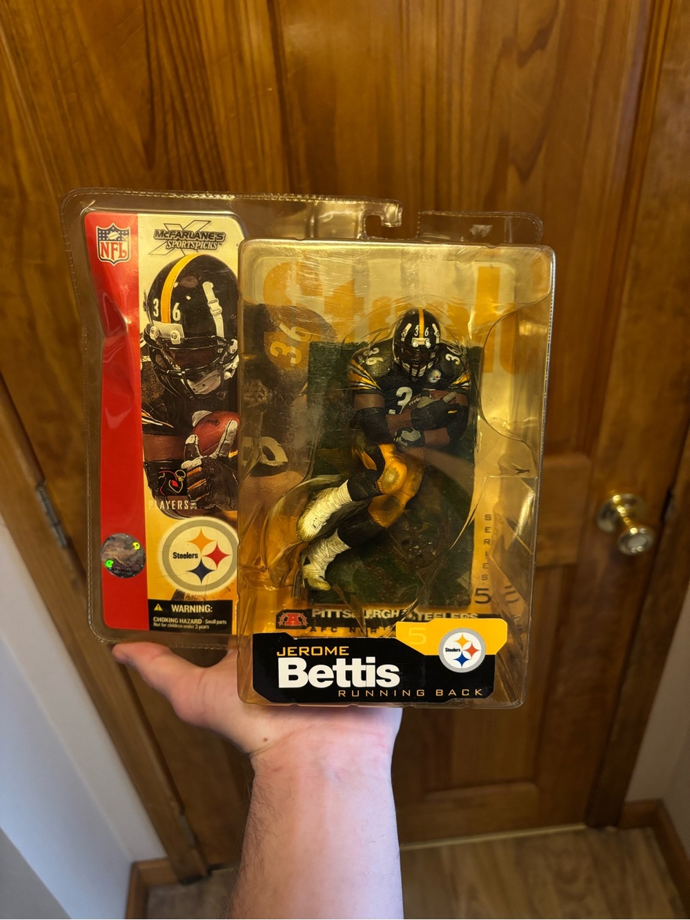 McFarlane Sports Picks Jerome Bettis Series 5 Action Figure 2002 Black Jersey